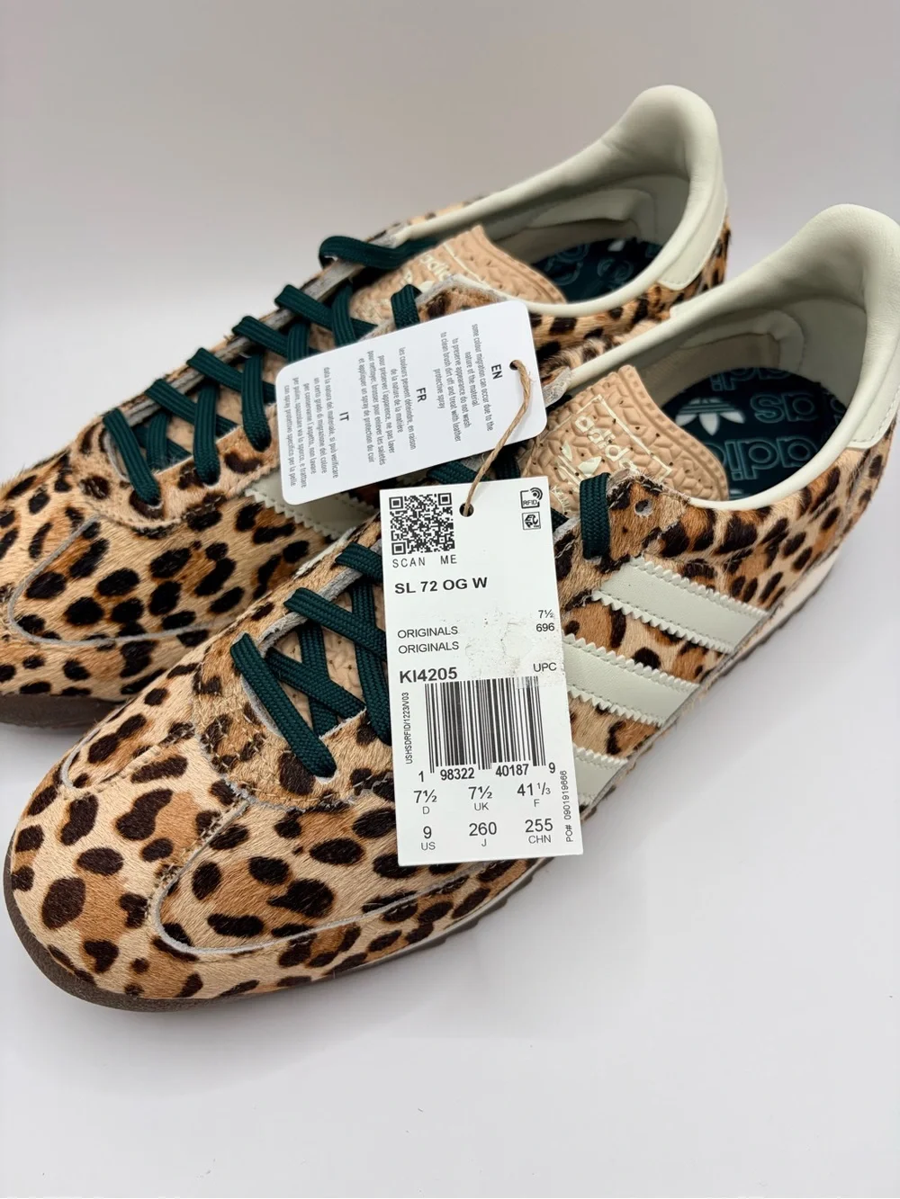 Adidas SL 72 Leopard Print Classic Sneaker - No Box